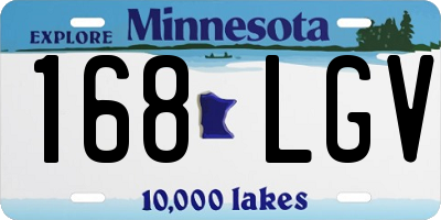 MN license plate 168LGV