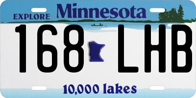 MN license plate 168LHB
