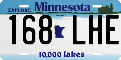 MN license plate 168LHE