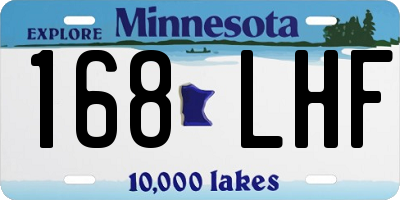 MN license plate 168LHF