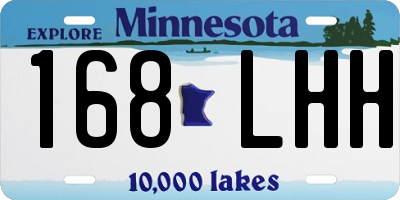 MN license plate 168LHH