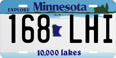 MN license plate 168LHI