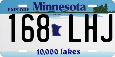 MN license plate 168LHJ
