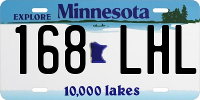 MN license plate 168LHL