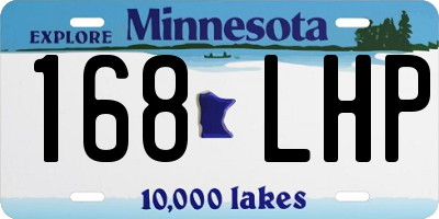 MN license plate 168LHP