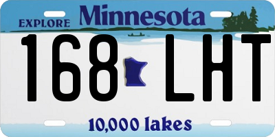 MN license plate 168LHT