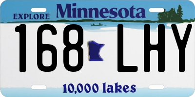 MN license plate 168LHY