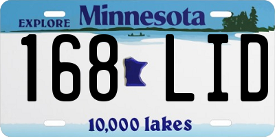 MN license plate 168LID