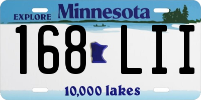 MN license plate 168LII