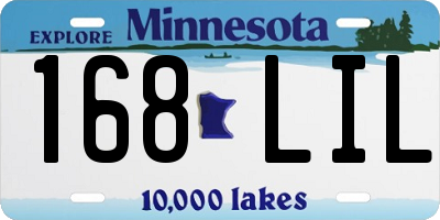 MN license plate 168LIL
