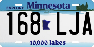 MN license plate 168LJA