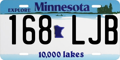 MN license plate 168LJB