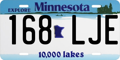 MN license plate 168LJE