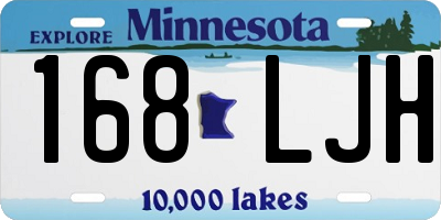 MN license plate 168LJH