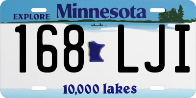 MN license plate 168LJI