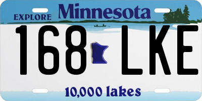 MN license plate 168LKE