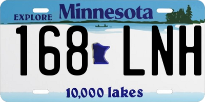 MN license plate 168LNH