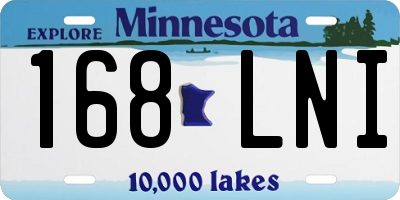 MN license plate 168LNI