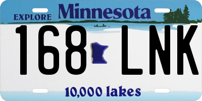 MN license plate 168LNK