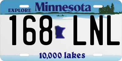 MN license plate 168LNL