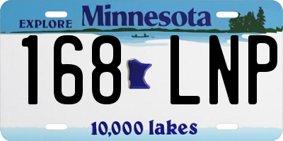 MN license plate 168LNP