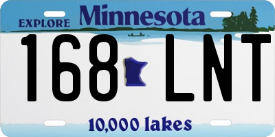 MN license plate 168LNT
