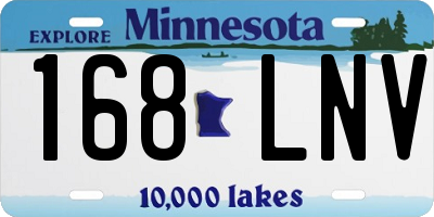 MN license plate 168LNV