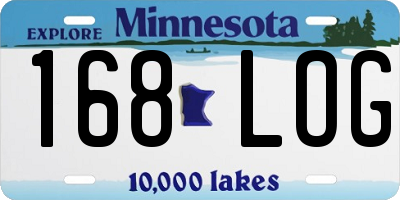 MN license plate 168LOG