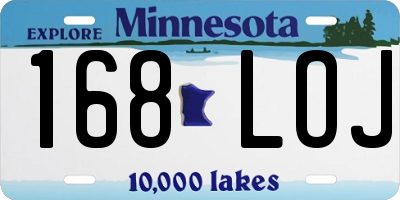 MN license plate 168LOJ