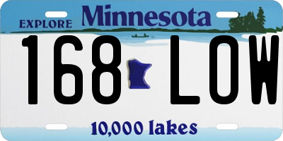MN license plate 168LOW
