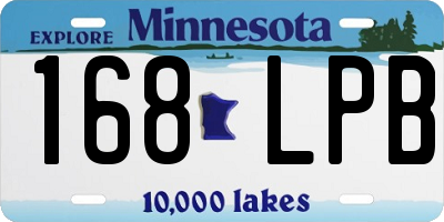 MN license plate 168LPB