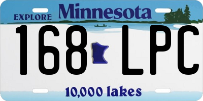 MN license plate 168LPC