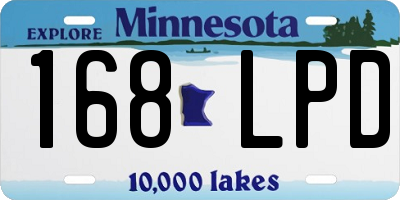 MN license plate 168LPD