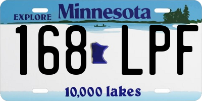 MN license plate 168LPF
