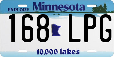 MN license plate 168LPG