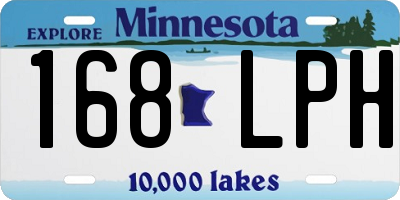 MN license plate 168LPH