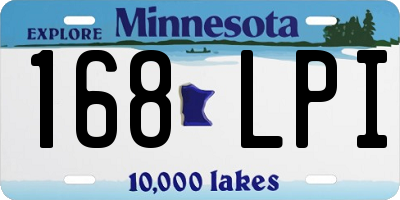 MN license plate 168LPI