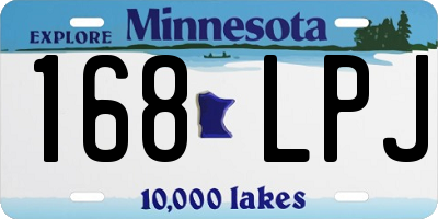 MN license plate 168LPJ