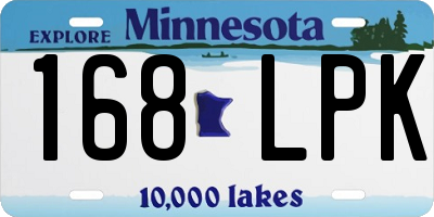 MN license plate 168LPK