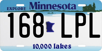 MN license plate 168LPL