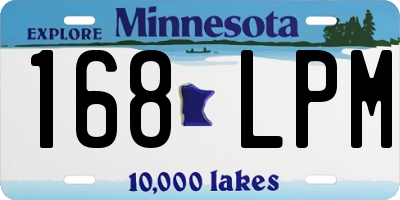 MN license plate 168LPM