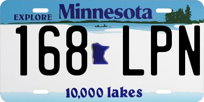 MN license plate 168LPN