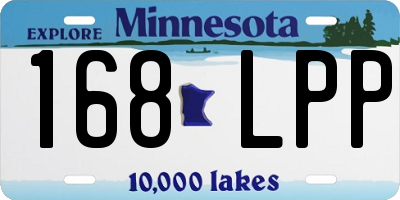 MN license plate 168LPP
