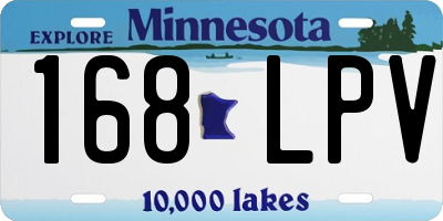 MN license plate 168LPV