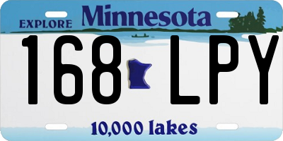 MN license plate 168LPY