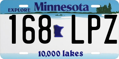 MN license plate 168LPZ