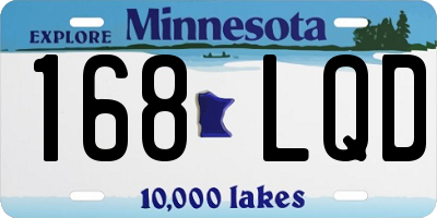 MN license plate 168LQD