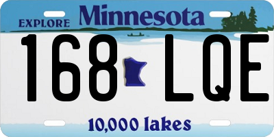 MN license plate 168LQE