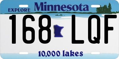MN license plate 168LQF