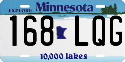 MN license plate 168LQG